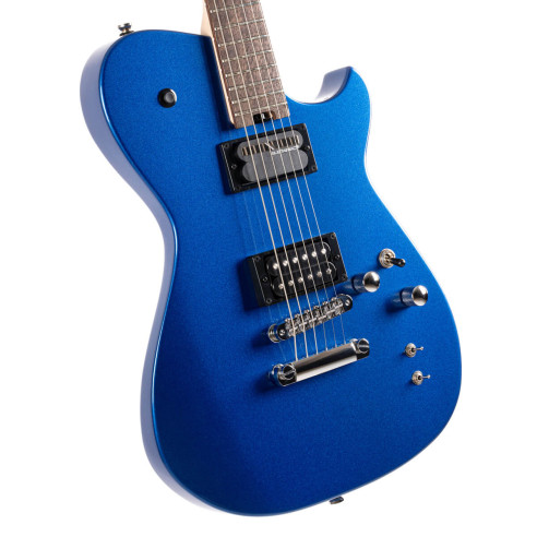 Comprar guitarra eléctrica Cort MBM-2H-SUS BBE modelo signature Matthew Bellamy con pastilla sustainiac y acabado azul.