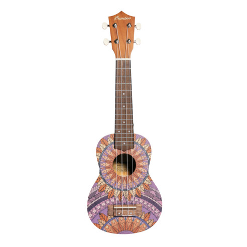 Bamboo B1E-PF Ukelele Soprano Purple Forest