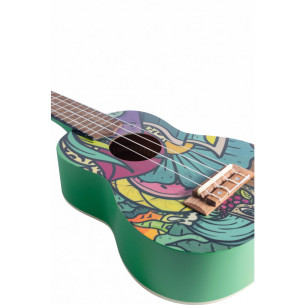 Bamboo B1E-GJ Ukelele Soprano Green Jungle 2