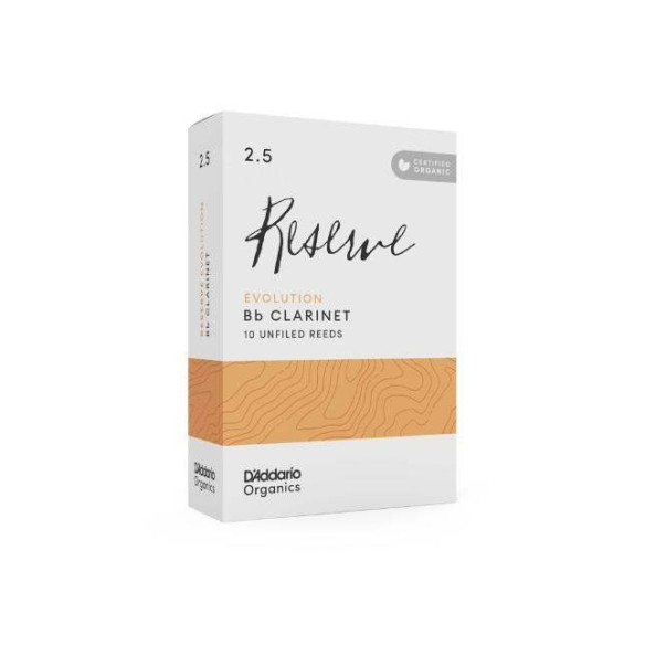 Caja de 10 cañas para Clarinete Sib d'Addario Organic Reserve Evolution dureza 4.0 ODCE1040. Caja de 10 cañas para Clarinete Sib d'Addario Organic Reserve Evolution dureza 4.0 ODCE1040.