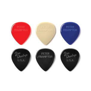Dunlop PF599P Bolsa 6 Púas Peter Frampton Vintage Teardrop