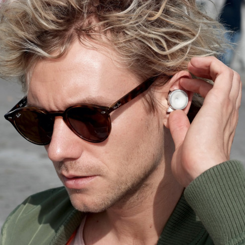 Limousine Earplugs KNOPS SMOOTH WHITE Tapones para los oidos