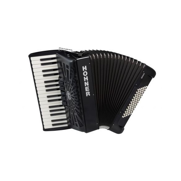 Hohner BRAVO III 72 Negro A16622 Acordeón de piano Cromático Hohner BRAVO III 72 Negro A16622 Acordeón de piano Cromático