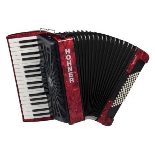 Hohner BRAVO III 72 Rojo A16632 Acordeón de piano Cromático