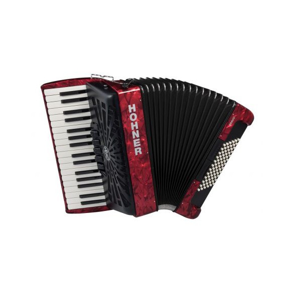 Hohner BRAVO III 72 Rojo A16632 Acordeón de piano Cromático Hohner BRAVO III 72 Rojo A16632 Acordeón de piano Cromático
