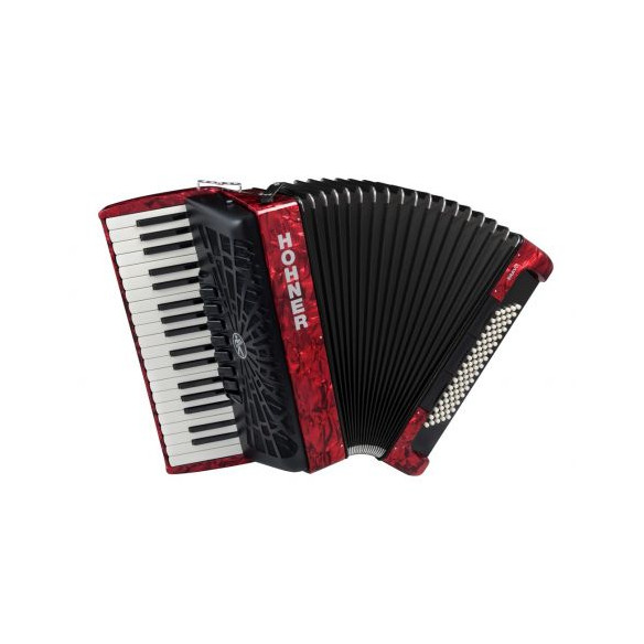 Hohner BRAVO III 80 Rojo A16432 Acordeón de piano Cromático Hohner BRAVO III 80 Rojo A16432 Acordeón de piano Cromático