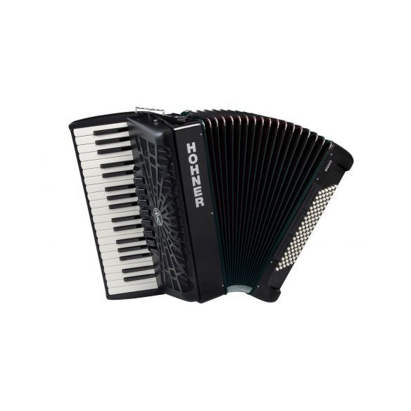 Hohner BRAVO III 96 Negro A16722 Acordeón de piano Cromático Hohner BRAVO III 96 Negro A16722 Acordeón de piano Cromático