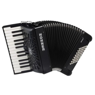 Hohner BRAVO II 48 Negro A16522 Acordeón de piano Cromático