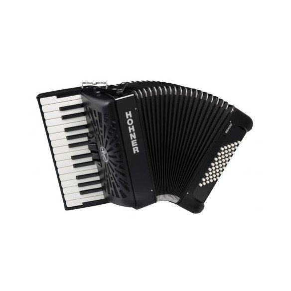 Hohner BRAVO II 48 Negro A16522 Acordeón de piano Cromático Hohner BRAVO II 48 Negro A16522 Acordeón de piano Cromático