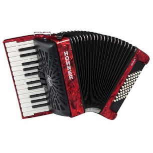 Hohner BRAVO II 48 Rojo A16532 Acordeón de piano Cromático