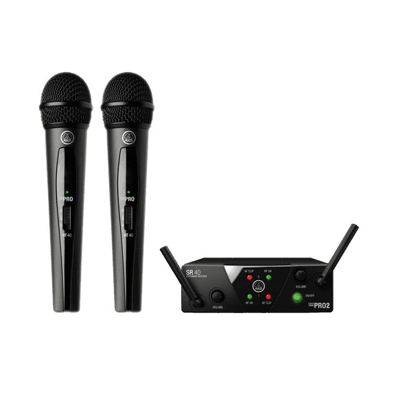 Sistema inalámbrico dual con 2 transmisores de mano AKG WMS-40 Mini Dual Vocat Set