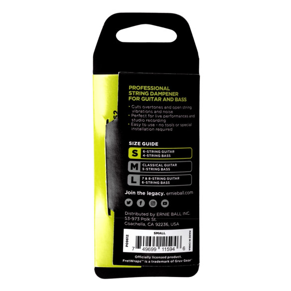 Ernie Ball EB9612 Muteador Fretwraps By GRUV GEAR - SM