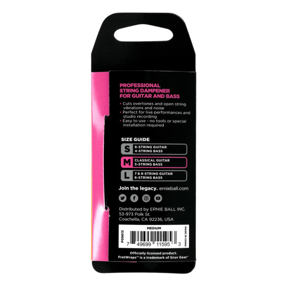 Ernie Ball EB9613 Muteador Fretwraps By GRUV GEAR - MD