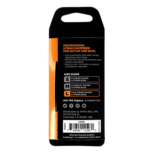 Ernie Ball EB9614 Muteador Fretwraps By GRUV GEAR - LG