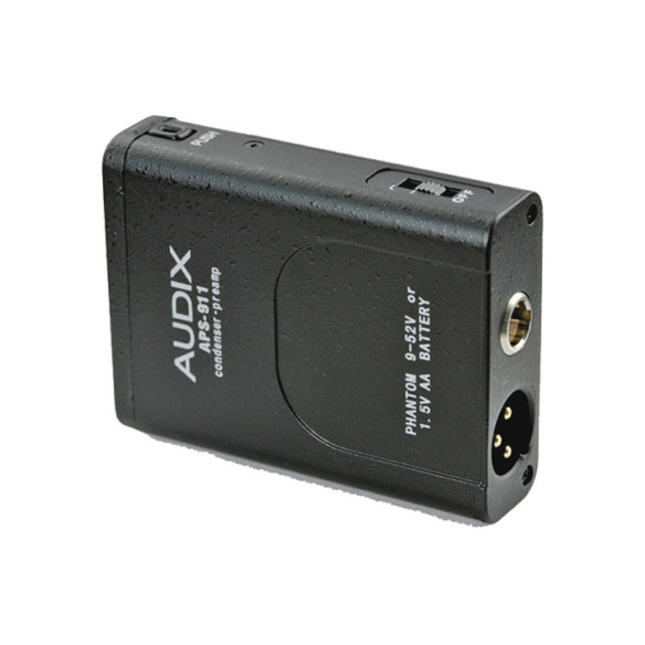 Adaptador de Phantom (9-52V) o fuente de alimentación Phantom con baterias AA Audix APS-911. Adaptador de Phantom (9-52V) o fuente de alimentación Phantom con baterias AA Audix APS-911.