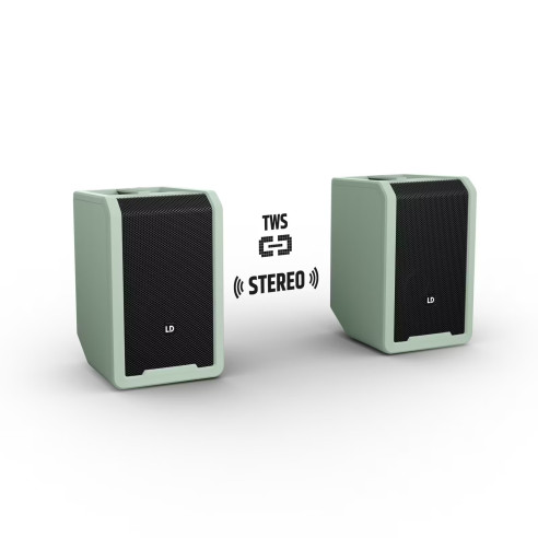 LD Systems ANNY 8 GN Altavoz de PA portátil a batería con Bluetooth® y mezclador, color Adventure Green