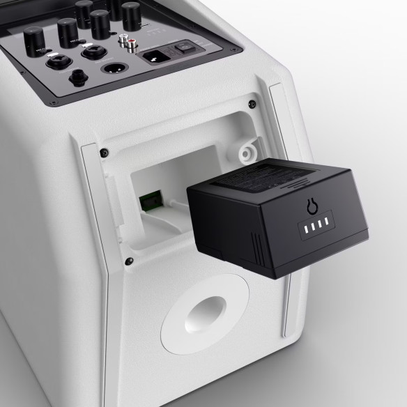 LD Systems ANNY8 W Altavoz de PA portátil a batería con Bluetooth® y mezclador, color Pure White