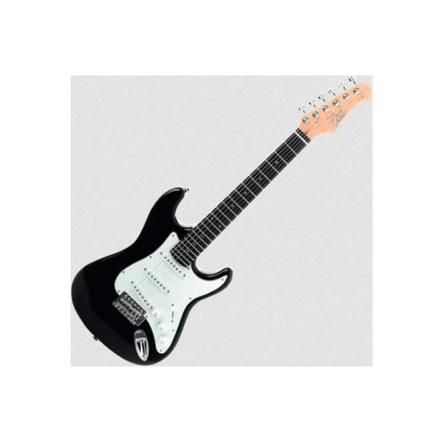 comprar Guitarra Eléctrica Cadete 3/4 EKO S100 BLK Tipo Strato, con cuerpo de Tilo y configuración S-S-S, Acabado Negro.