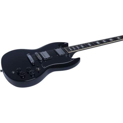 Eko DV300-BLK Guitarra eléctrica Tipo SG Negra