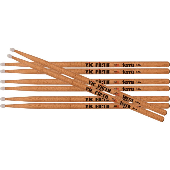 Vic Firth Pack 4 Pares Baquetas TERRA 5ATN American Classic Nylon