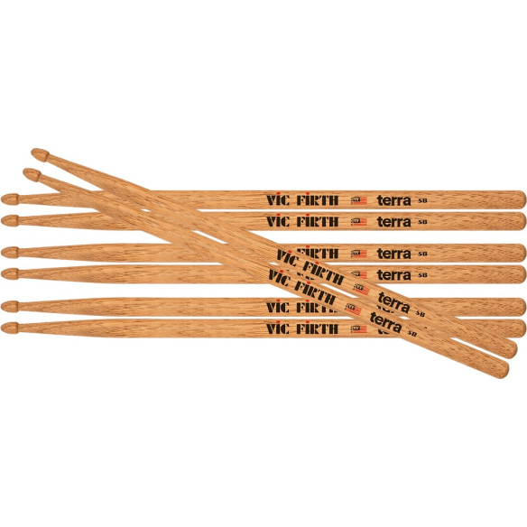 Vic Firth Pack 4 Pares Baquetas TERRA 5BT American Classic