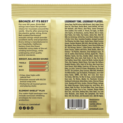 Ernie Ball EB2003 Juego Cuerdas Guitarra Acústica