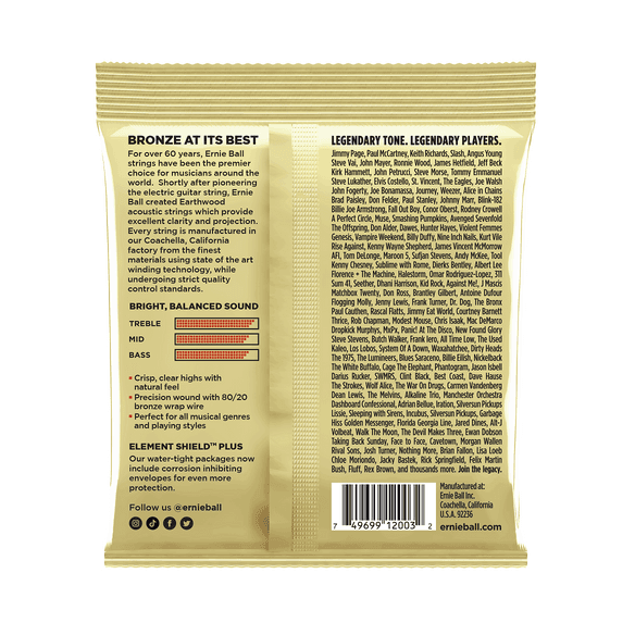 Ernie Ball EB2003 Juego Cuerdas Guitarra Acústica Ernie Ball EB2003 Juego Cuerdas Guitarra Acústica
