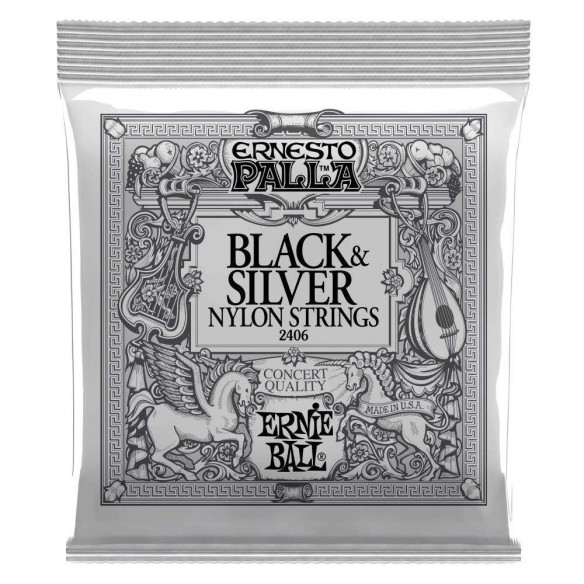 Juego de cuerdas para Guitarra Clásica Ernie Ball Ernesto Palla 2406 Clear & Silver de tensión media