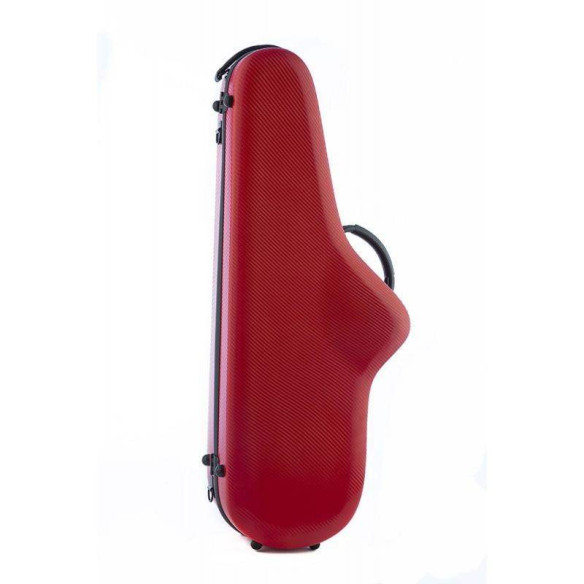 Estuche para saxo tenor con forma fabricado en policarbonato Artist Dynamic en color rojo.