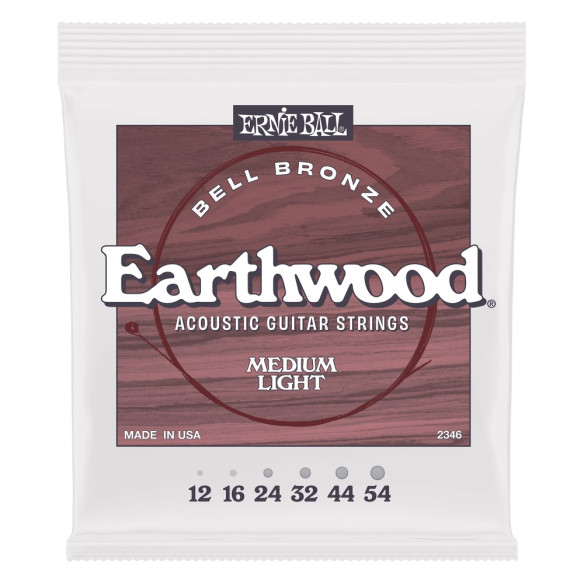 Ernie Ball EB2346 Juego Acústica Earthwood Bell Bronze 12-54