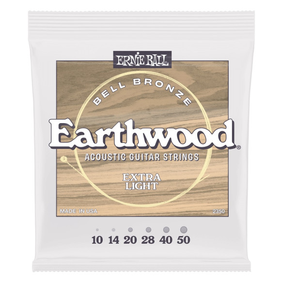 Ernie Ball EB2350 Juego Acústica Earthwood Bell Bronze 10-50