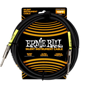 Ernie Ball EB6472 Cable instrumento silent 3m negro