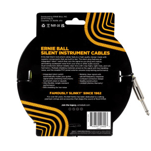 Ernie Ball EB6472 Cable instrumento silent 3m negro 2
