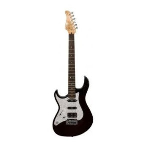 Guitarra Eléctrica Cort Serie G G250 LH BK para zurdos de diseño clásico con doble cutaway, cuerpo de tilo.