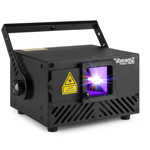 BeamZ POLLUX 2500 Laser Analógico RGB Módulos láser rojo (600 mW), verde (800 mW) y azul (1100 mW)