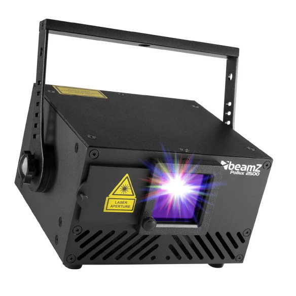 BeamZ POLLUX 2500 Laser Analógico RGB Módulos láser rojo (600 mW), verde (800 mW) y azul (1100 mW)