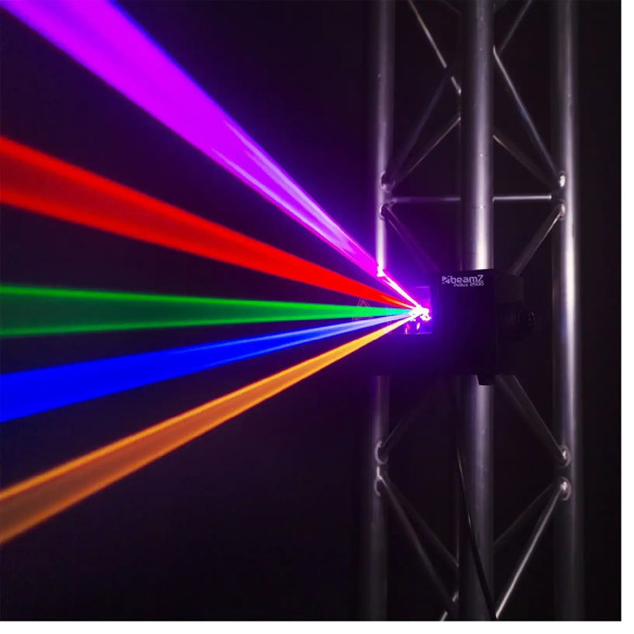 BeamZ POLLUX 2500 Laser Analógico RGB Módulos láser rojo (600 mW), verde (800 mW) y azul (1100 mW)