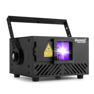 BeamZ POLLUX 1200 LASER de animación TTL RGB 1,2W, Módulos láser rojo (350 mW), verde (150 mW) y azul (700 mW),