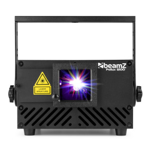 BeamZ POLLUX 1200 LASER de animación TTL RGB 1,2W, Módulos láser rojo (350 mW), verde (150 mW) y azul (700 mW), 2