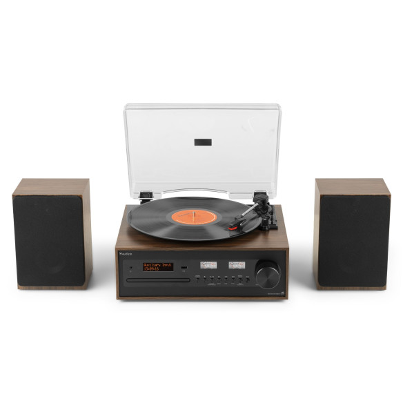 Audizio BOSTON Tocadiscos retro con altavoces