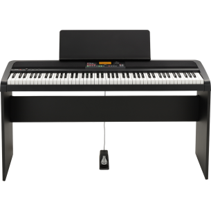 Piano Digital Korg XE20SP con acompañamiento automático, un soporte exclusivo y una unidad de tres pedales.