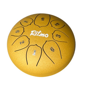 Ritmo TD8GD Mini Tongue Drum 6" - 8 Notas Dorado 2