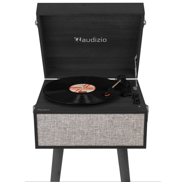 Audizio FREMONT Negro Tocadiscos retro con mueble, bluetooth y USB