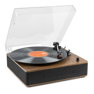 Fenton RP161 Walnut Tocadiscos retro con altavoces y bluetooth 2