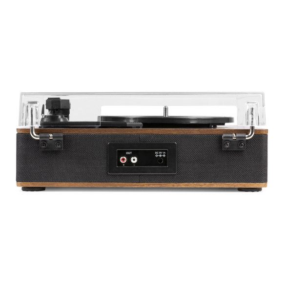 Fenton RP161 Walnut Tocadiscos retro con altavoces y bluetooth