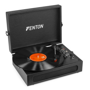 Fenton RP118B Tocadiscos vintage con entrada/salida bluetooth y USB - Negro 2