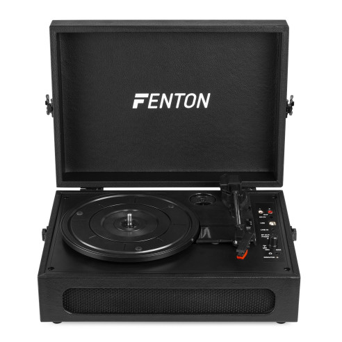 Fenton RP118B Tocadiscos vintage con entrada/salida bluetooth y USB - Negro