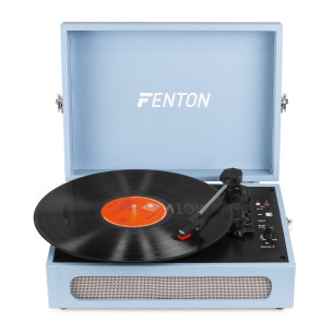 Fenton RP118E Tocadiscos vintage con entrada/salida bluetooth y USB - Azul