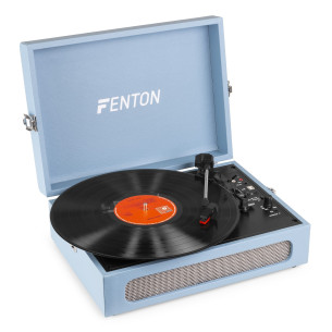 Fenton RP118E Tocadiscos vintage con entrada/salida bluetooth y USB - Azul 2
