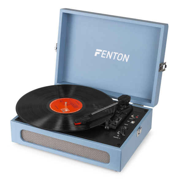 Fenton RP118E Tocadiscos vintage con entrada/salida bluetooth y USB - Azul